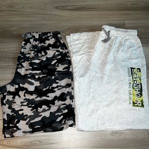 Camo shorts & sweatpants sleepwear